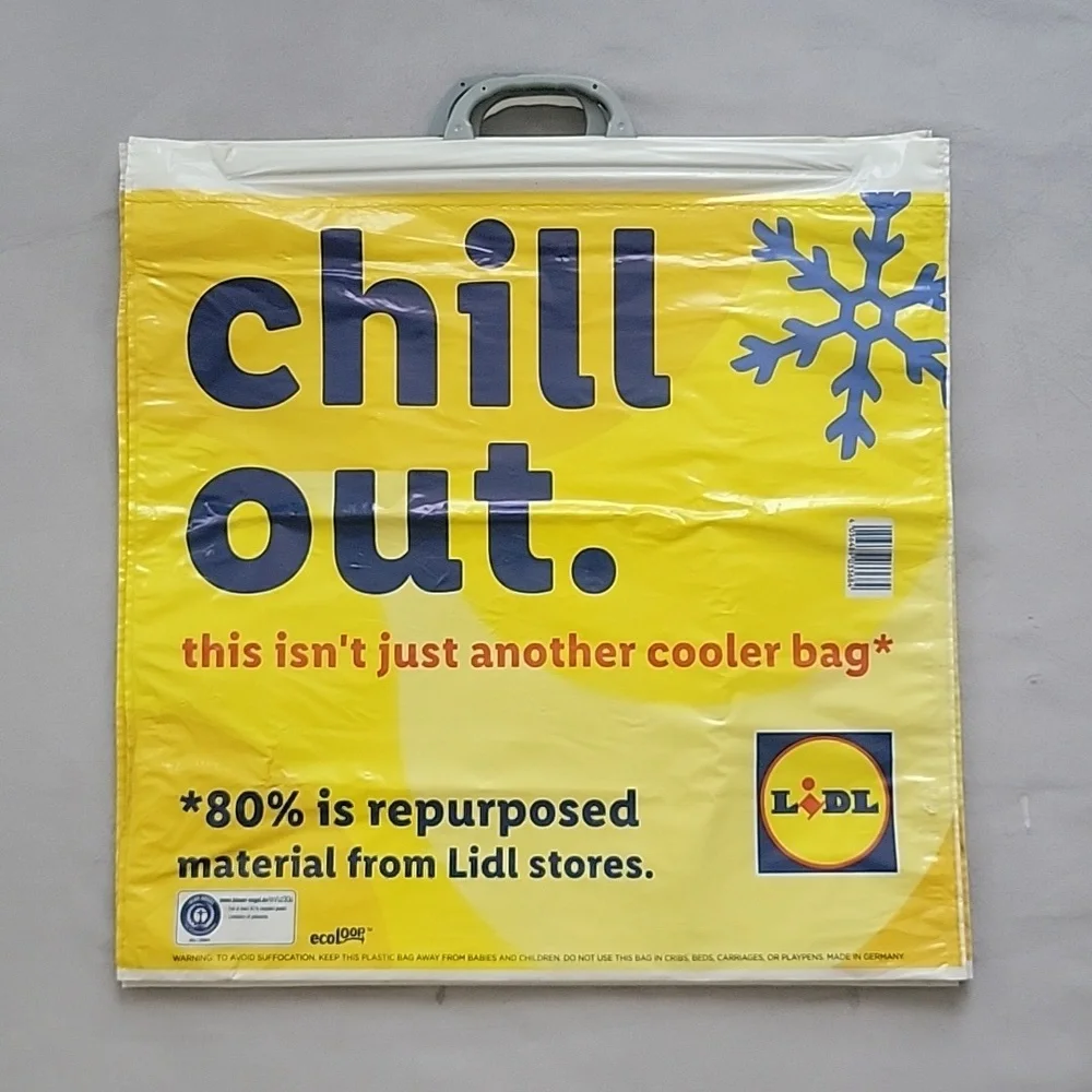 Lidl 4 pcs Reusable Plastic Shopping Bags with Closure